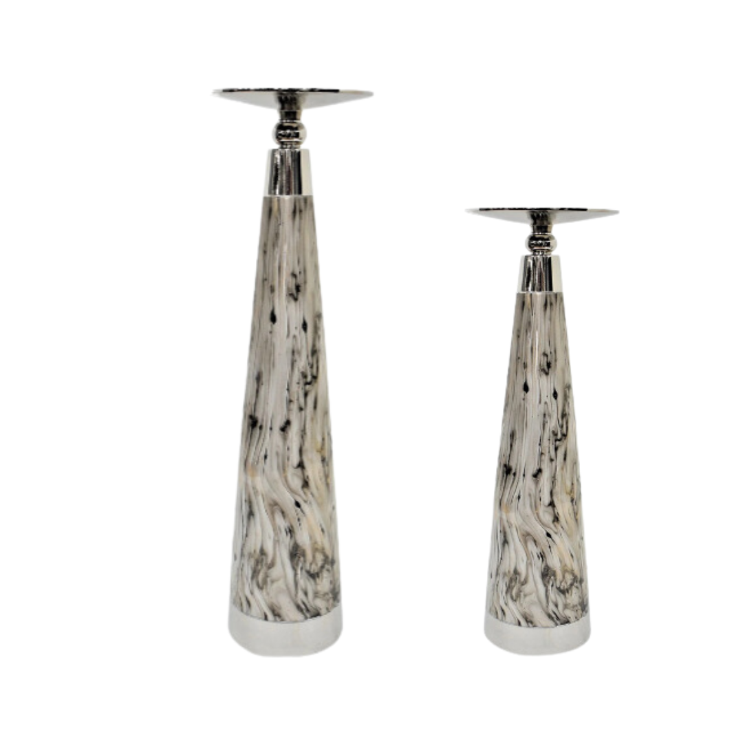 SET DE 2 CANDELABROS DE ALUMINIO