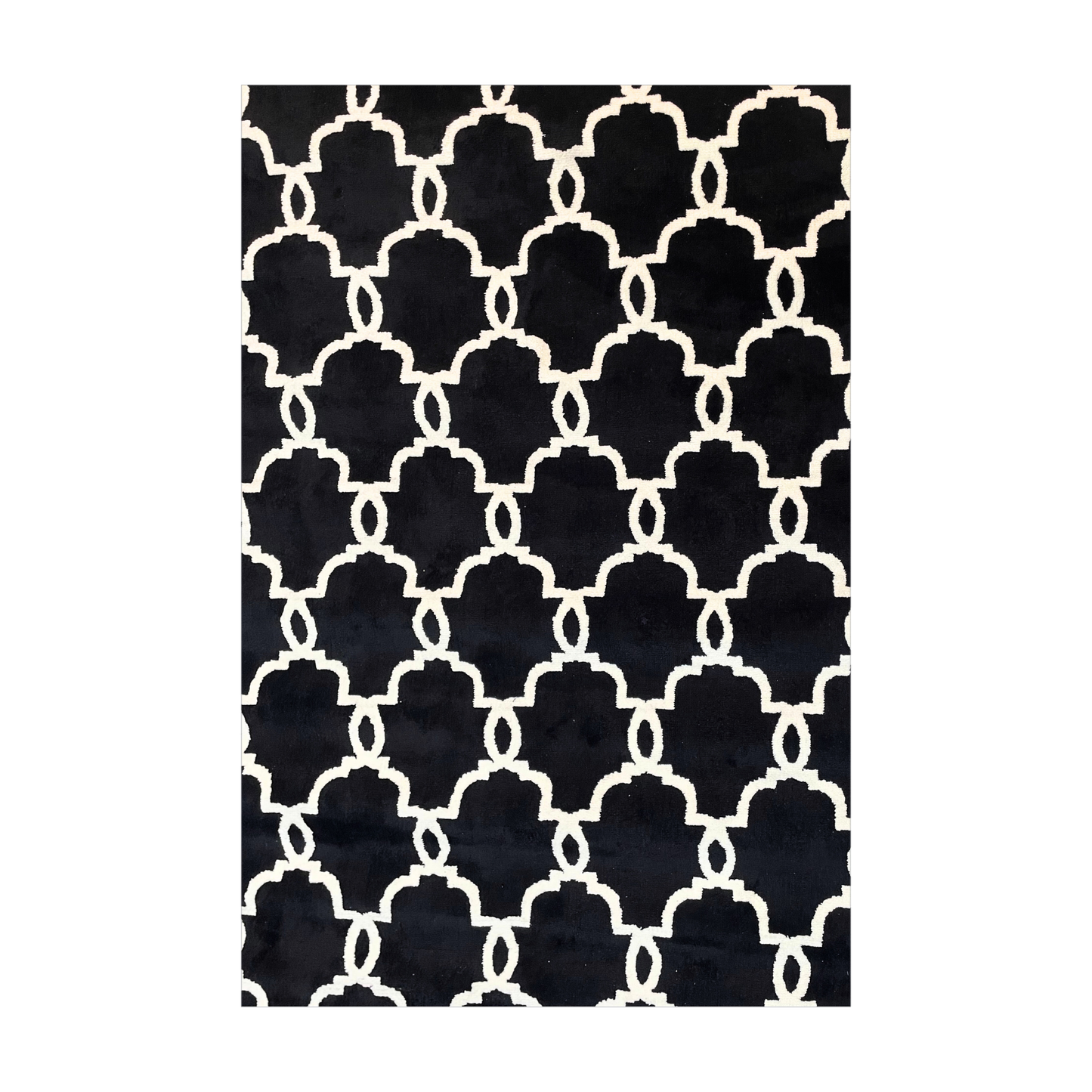 Alfombra Charlotte Negro/Blanco 8x10´