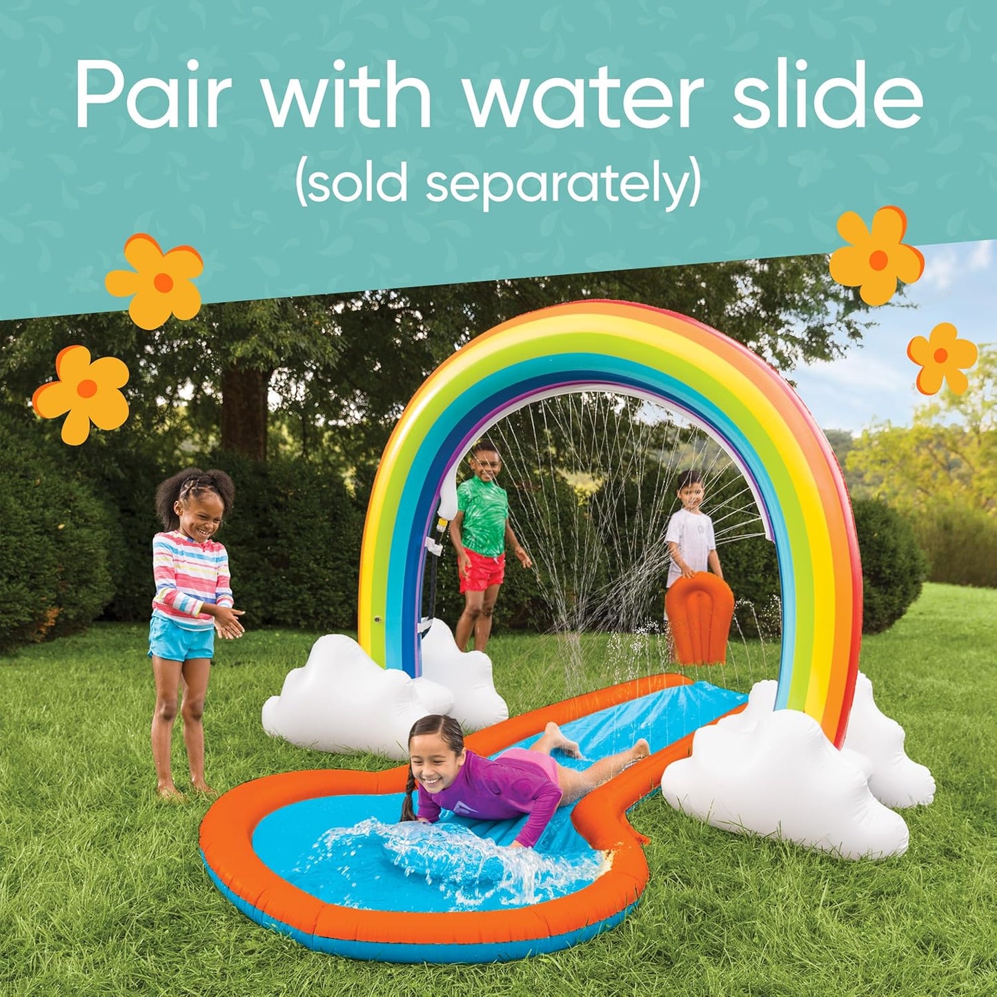 Rociador inflable gigante de arco iris