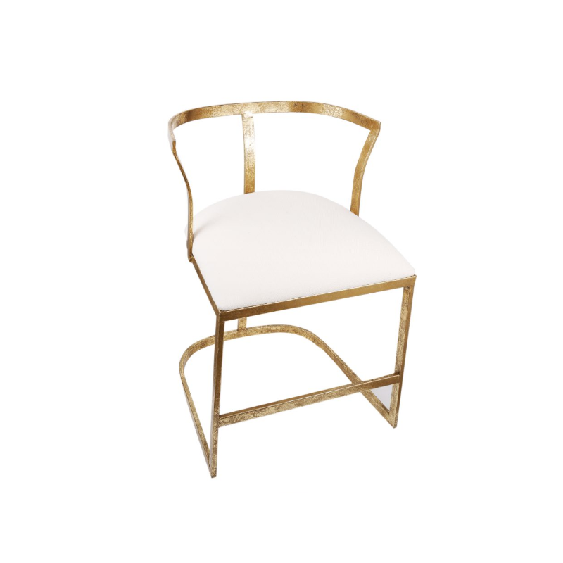 Silla Contemporanea de Metal Dorado