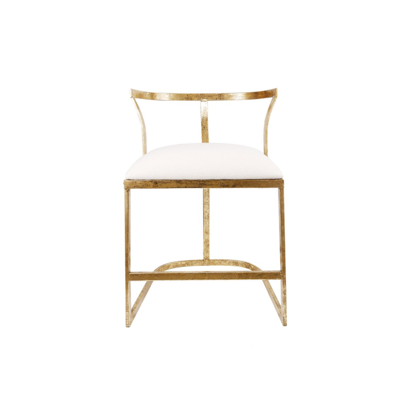 Silla Contemporanea de Metal Dorado