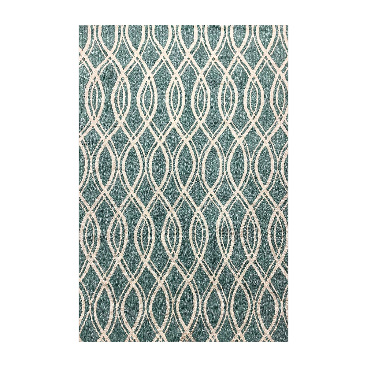 Alfombra 5x8' - Azul Marfil Ondulaciones