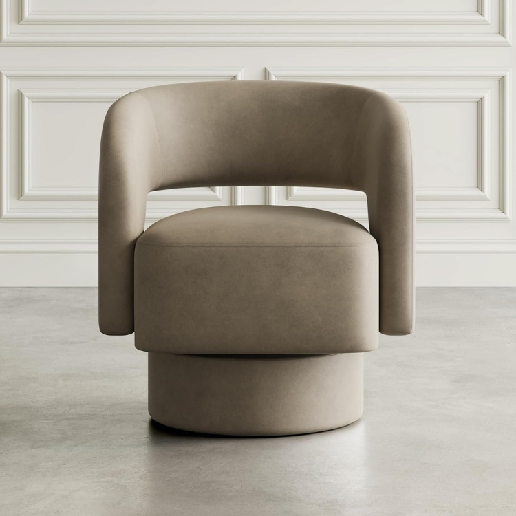 Silla Giratoria LAURIE Taupe