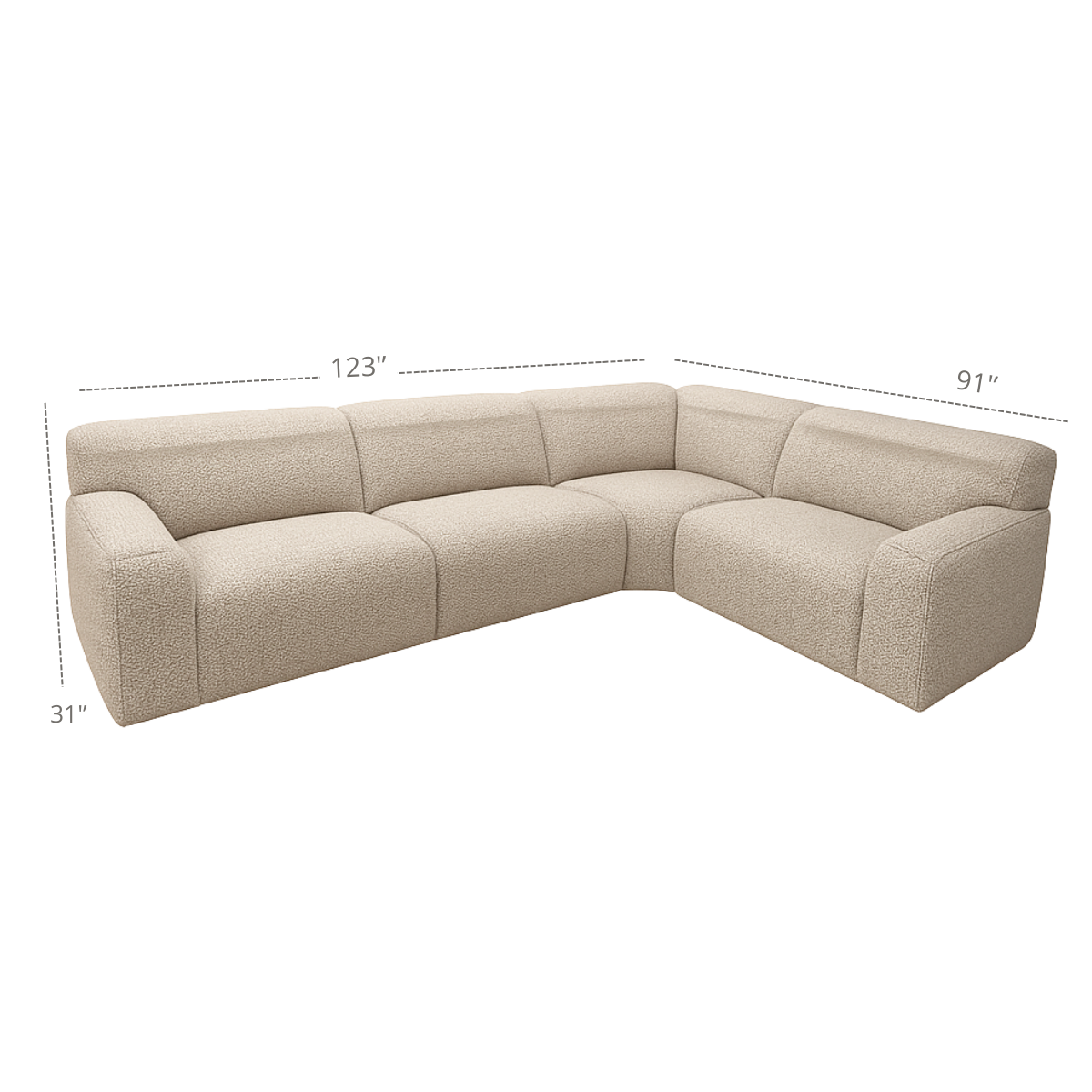 Seccional HAMILTON - Motion 4 Piezas (TELA)