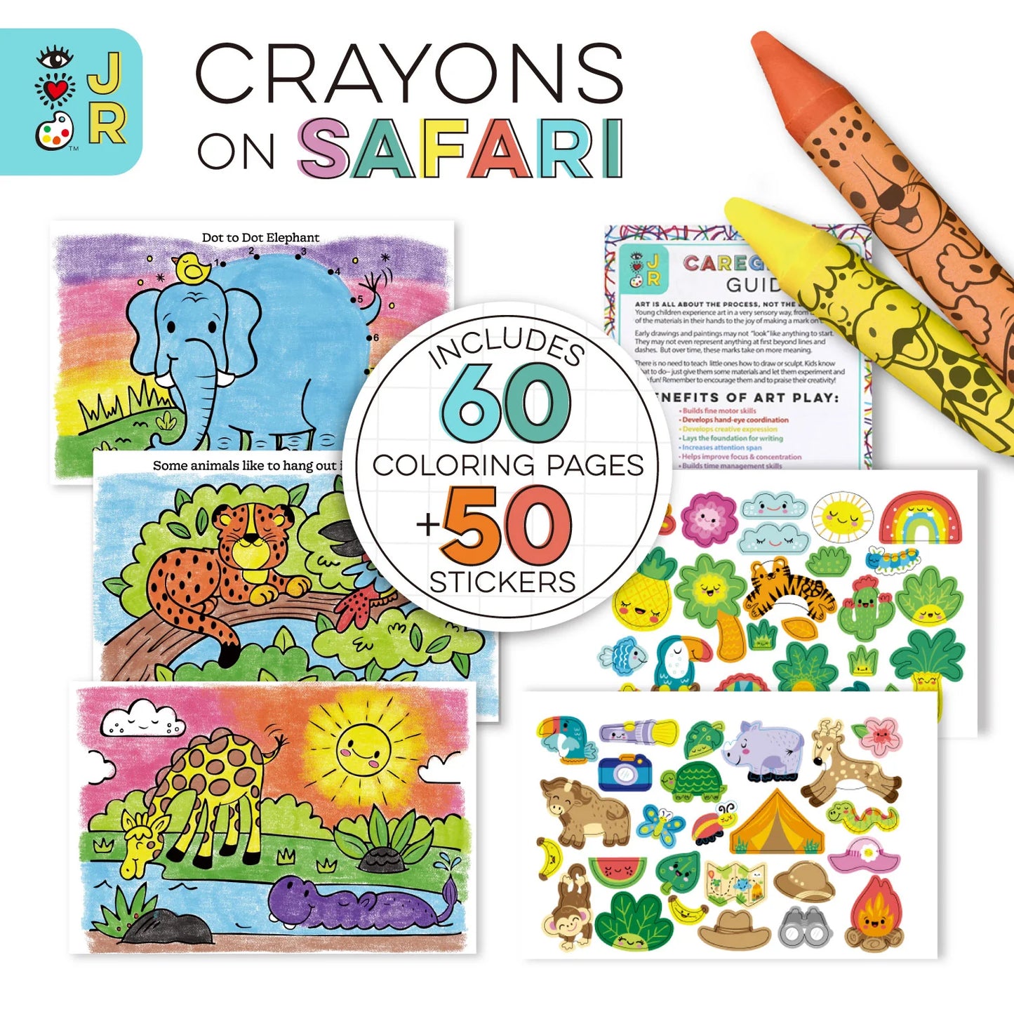 10 Crayons on Safari