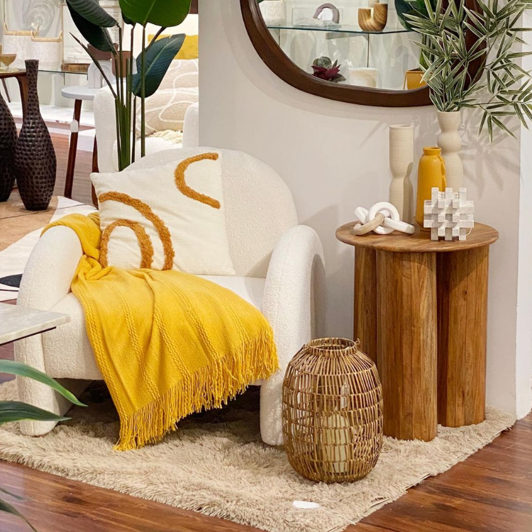 Silla Curve Beige - [Accent Chair]