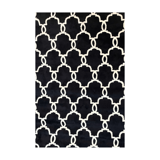 Alfombra Charlotte Negro/Blanco 8x10´