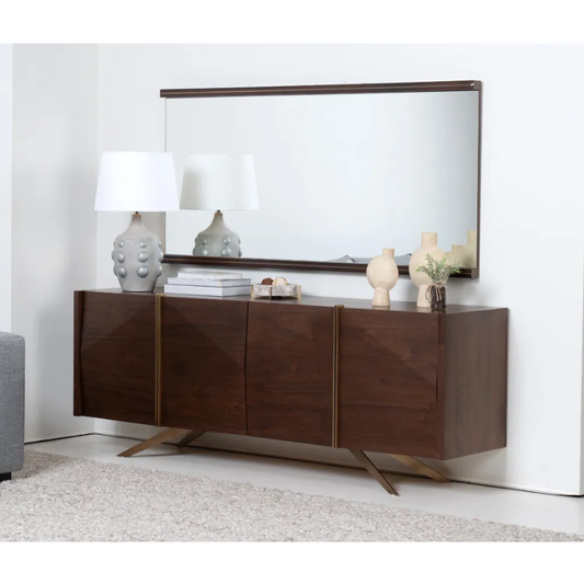 Bufetero Madera Nogal 82x30x20''