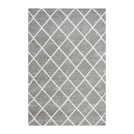 Alfombra Brisbane Rombos Gris 8x10´