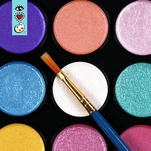 28 metallic watercolors