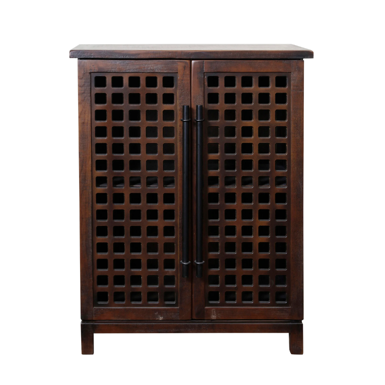 Gabinete 2 Puertas Café Madera de Mango