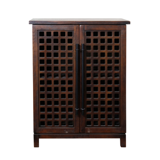 Gabinete 2 Puertas Café Madera de Mango