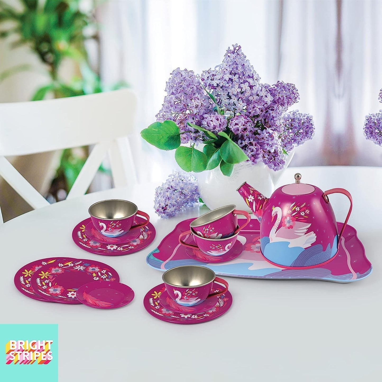 Swan Princess Tin Tea Set