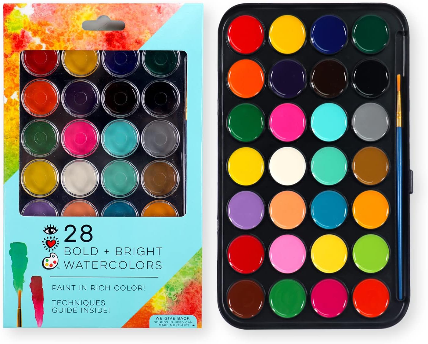 28 Bold + Bright Watercolors
