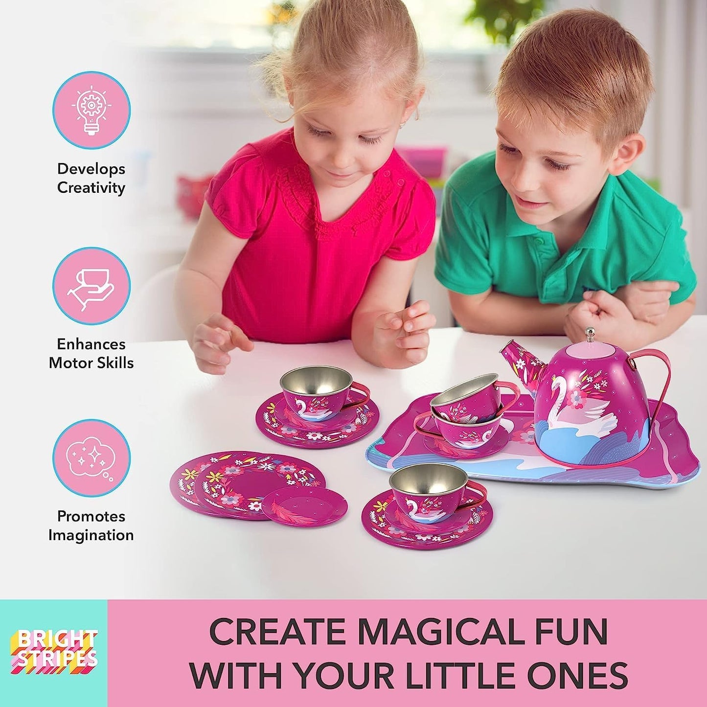 Swan Princess Tin Tea Set