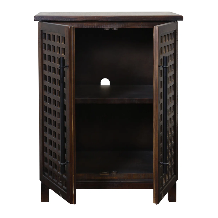 Gabinete 2 Puertas Café Madera de Mango