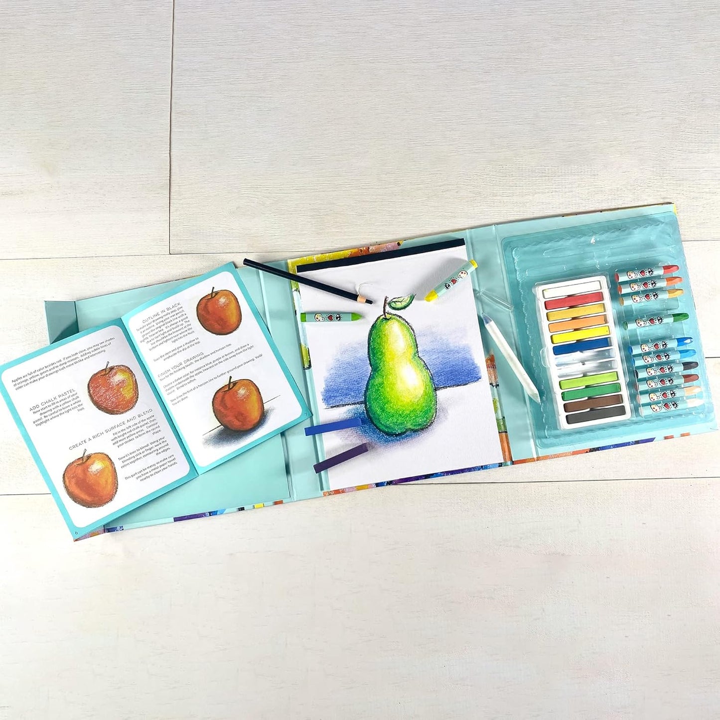 KIT Sketchbook de 12 Tizas & 12 Oleos