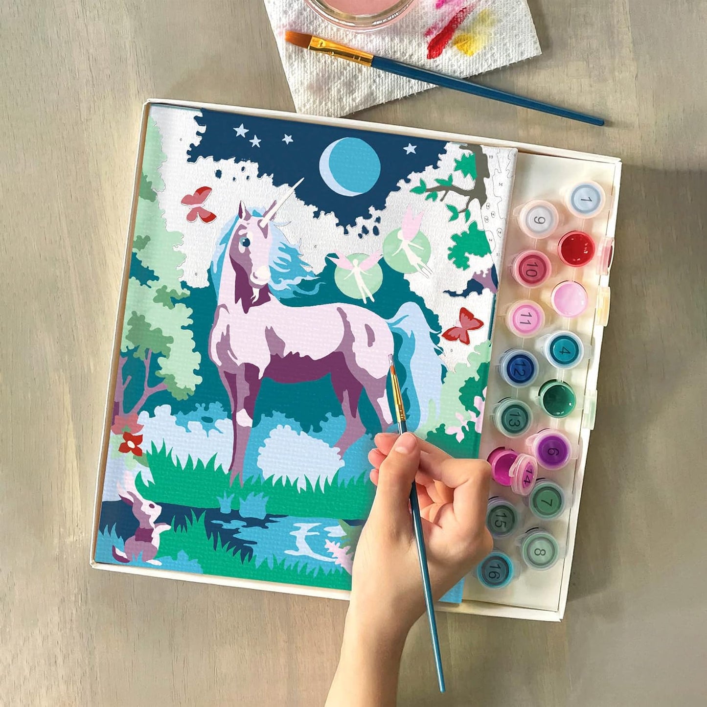 Moonlit Unicorn - Paint By Numbers