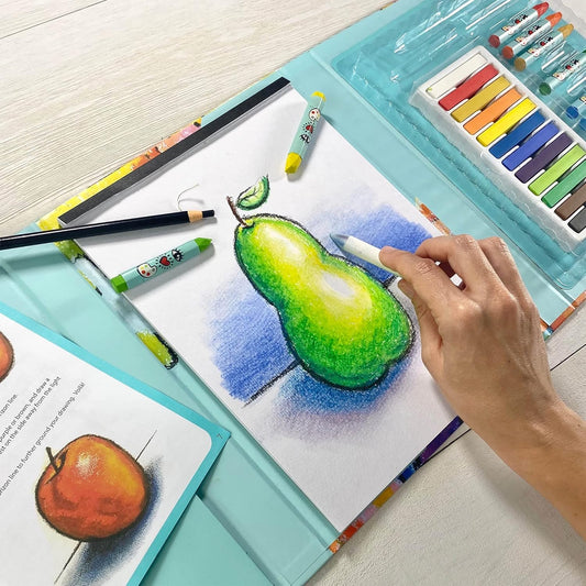 KIT Sketchbook de 12 Tizas & 12 Oleos