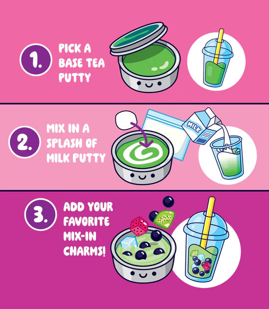Set de 3 - Mixed by me boba thinking putty