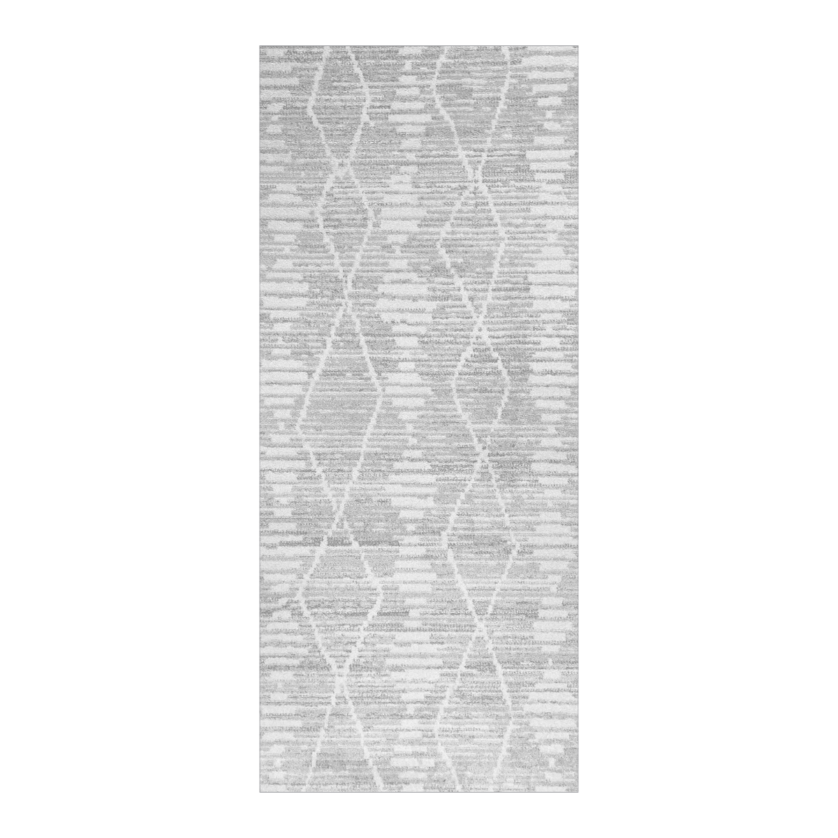 Alfombra 3x8' - Kamala Blanco Plateado