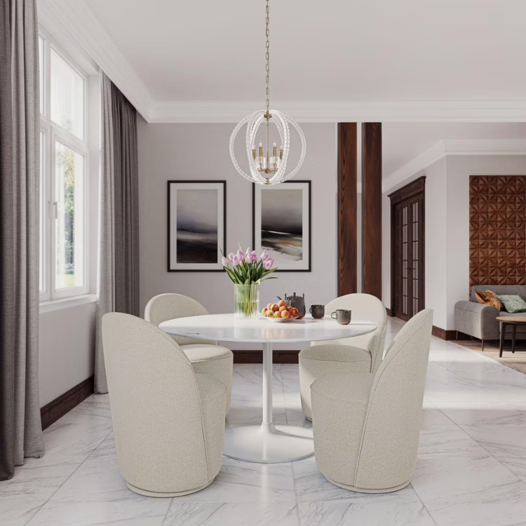 Silla Giratoria Landon Beige