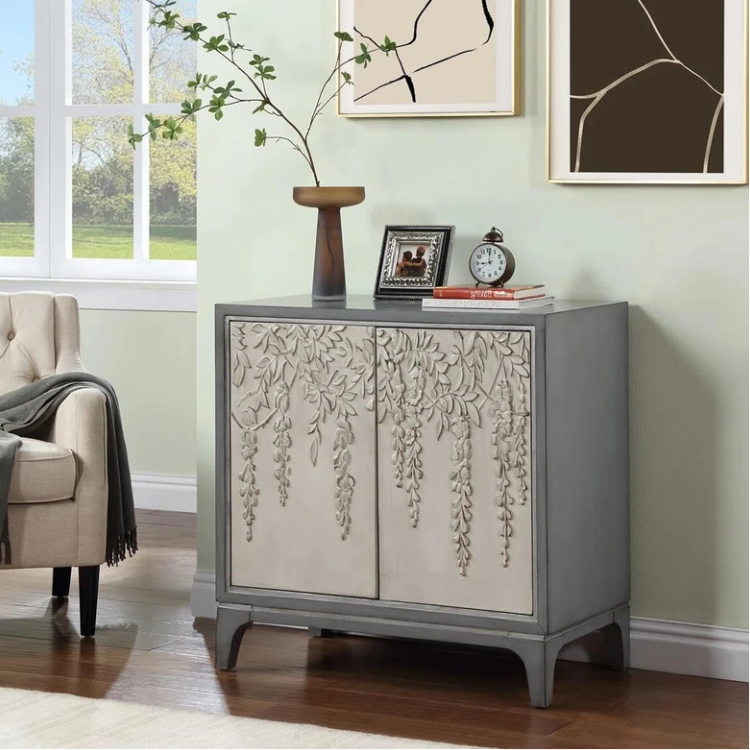 Bufetero Gray tallado en Madera 34x34''