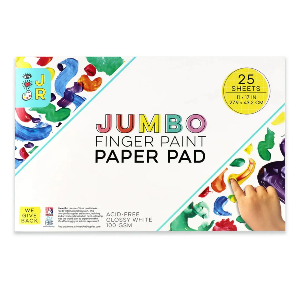 JUMBO FINGER PAINT PAPER PAD 25 SHEETS