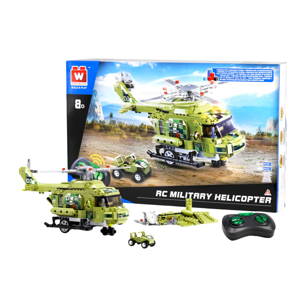 SET MILITARY HELICOPTER - [RC LEGO]