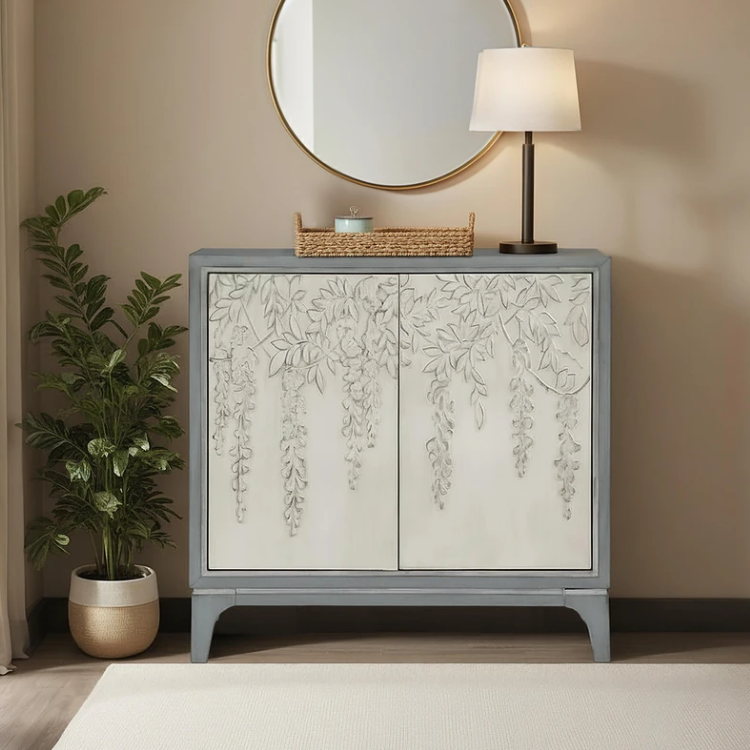 Bufetero Gray tallado en Madera 34x34''