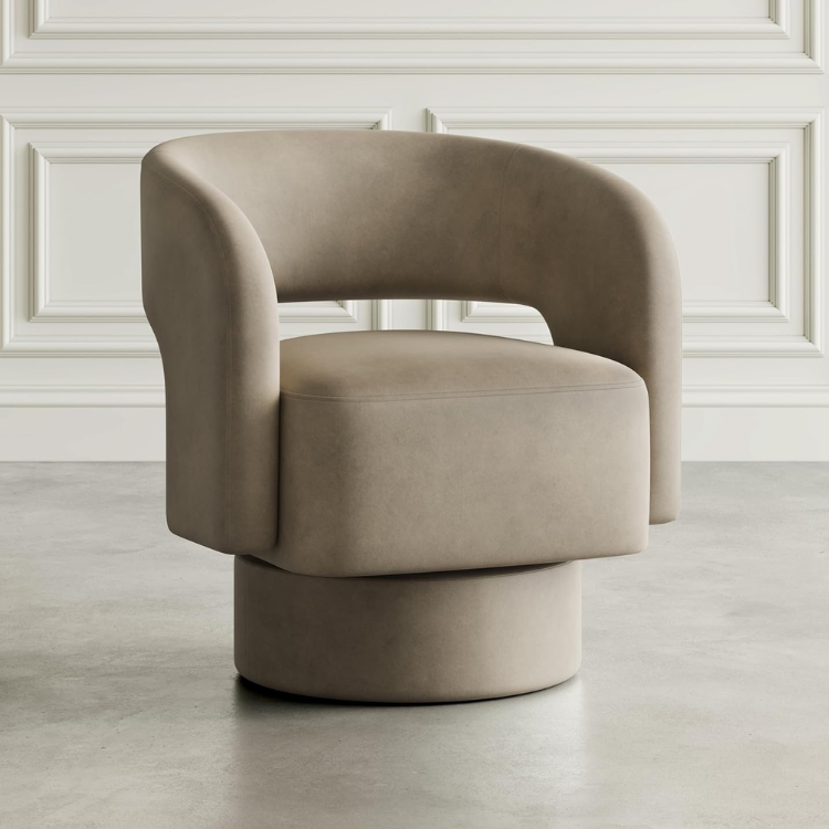 Silla Giratoria LAURIE Taupe
