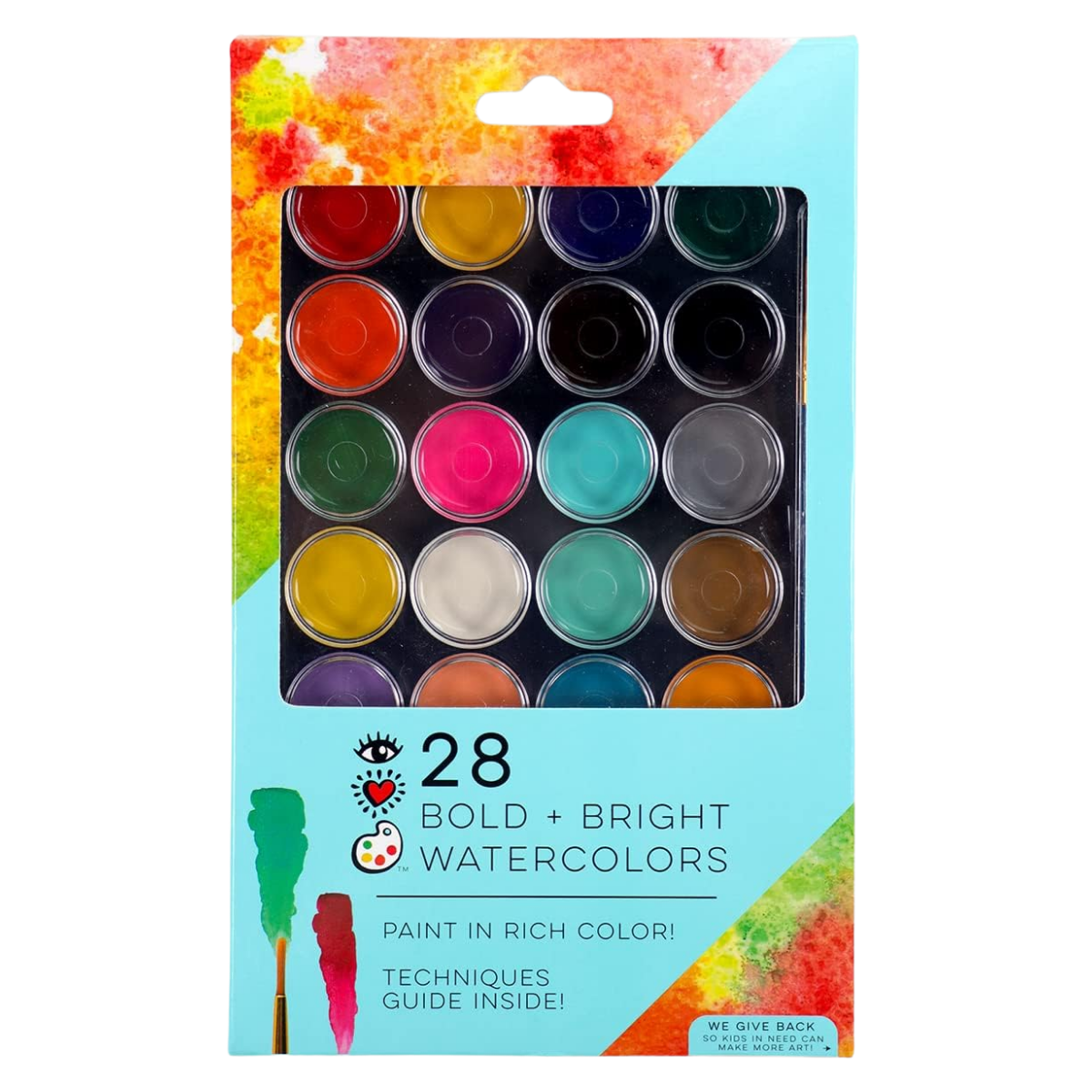 28 Bold + Bright Watercolors