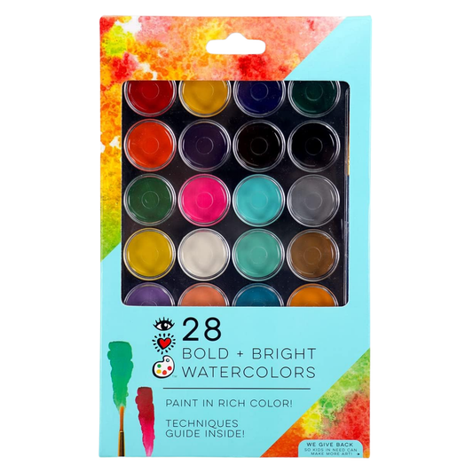 28 Bold + Bright Watercolors