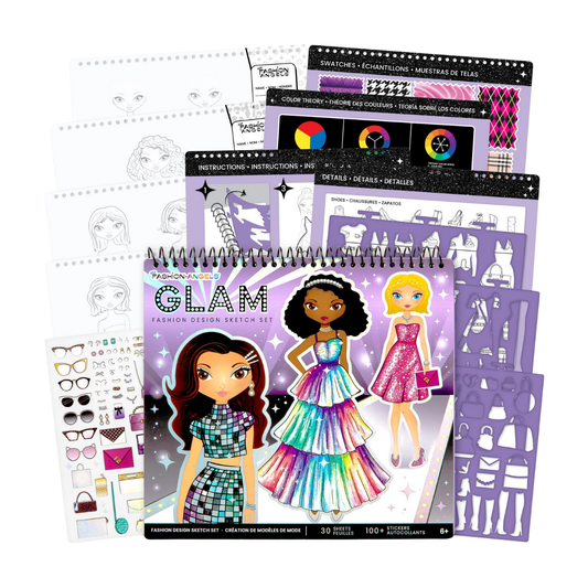 Glam Fashion Design Sketch Set
